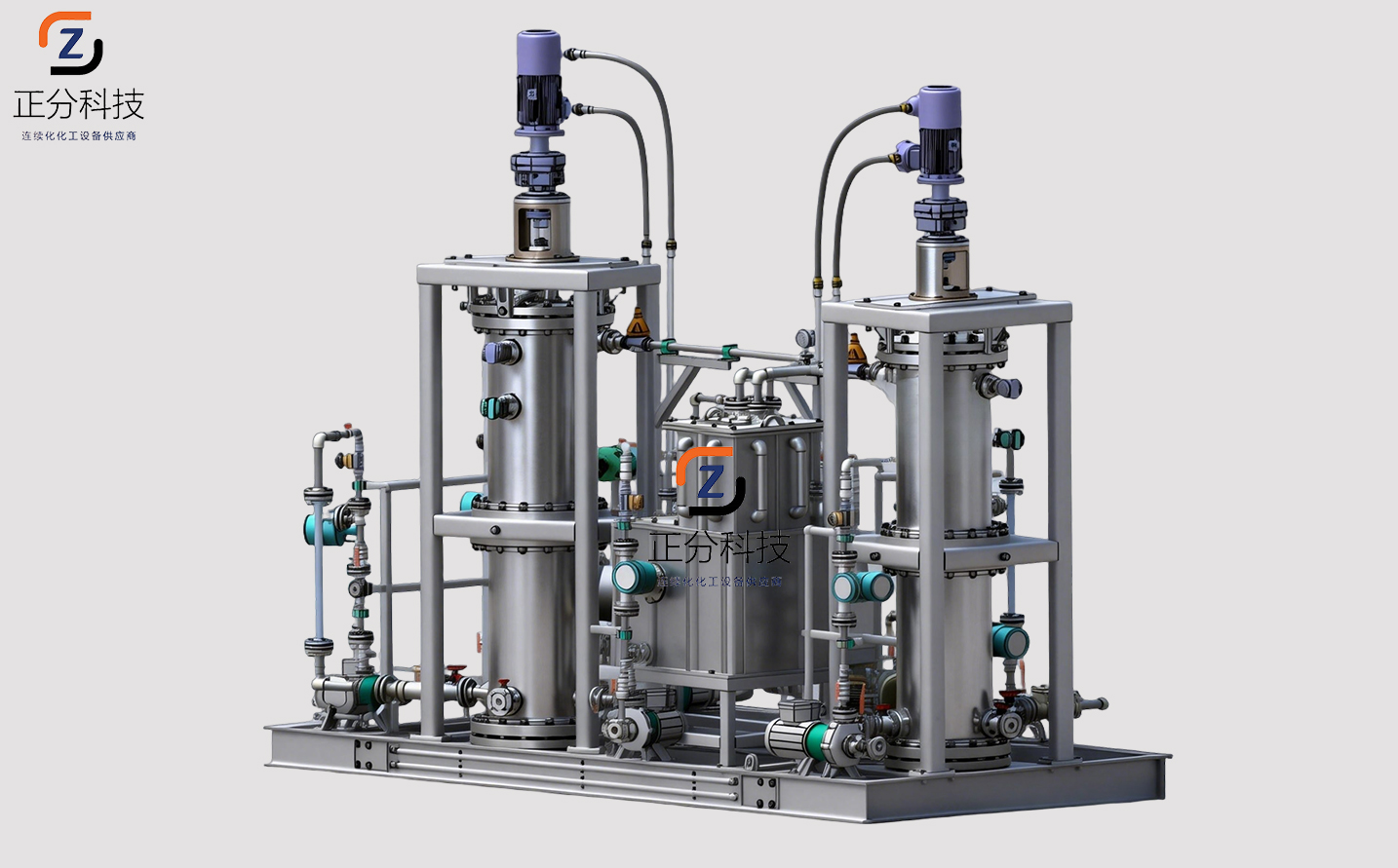 二氧化碳反萃气-液-液涡轮反应萃取器