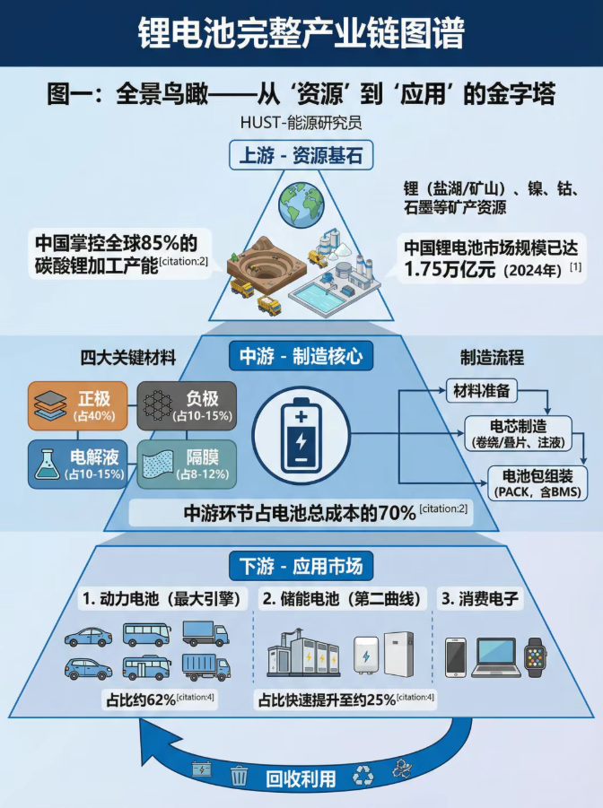 锂电池-完整产业链图谱